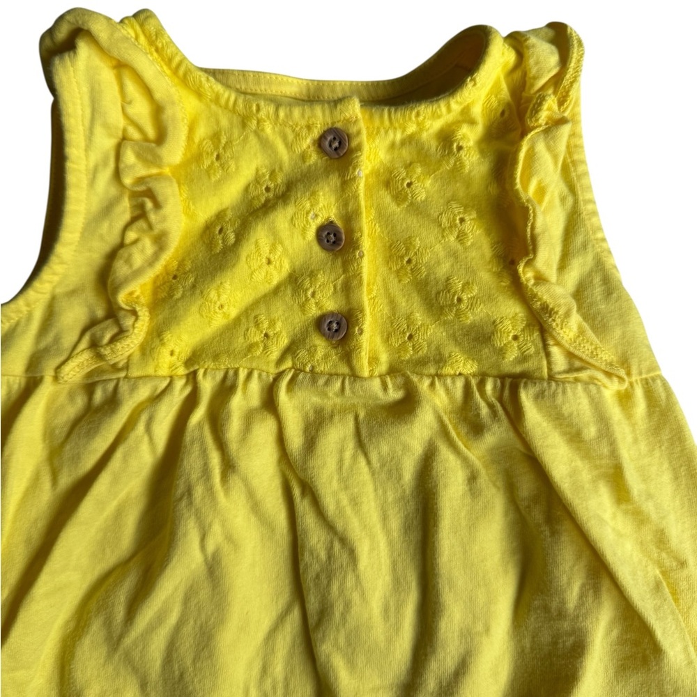 Carter's Yellow Ruffled Romper - Picture 4 of 6